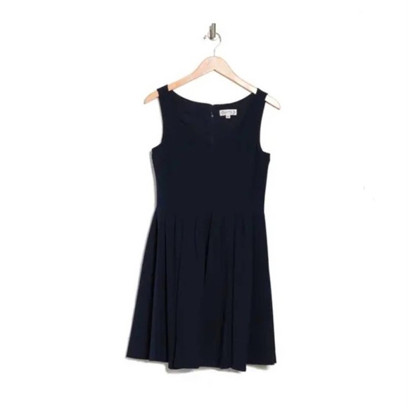 NWT Nanette Lepore • Fit & Flare Cocktail Mini Dress in Navy, Sleeveless, Size 2 - Picture 2 of 7